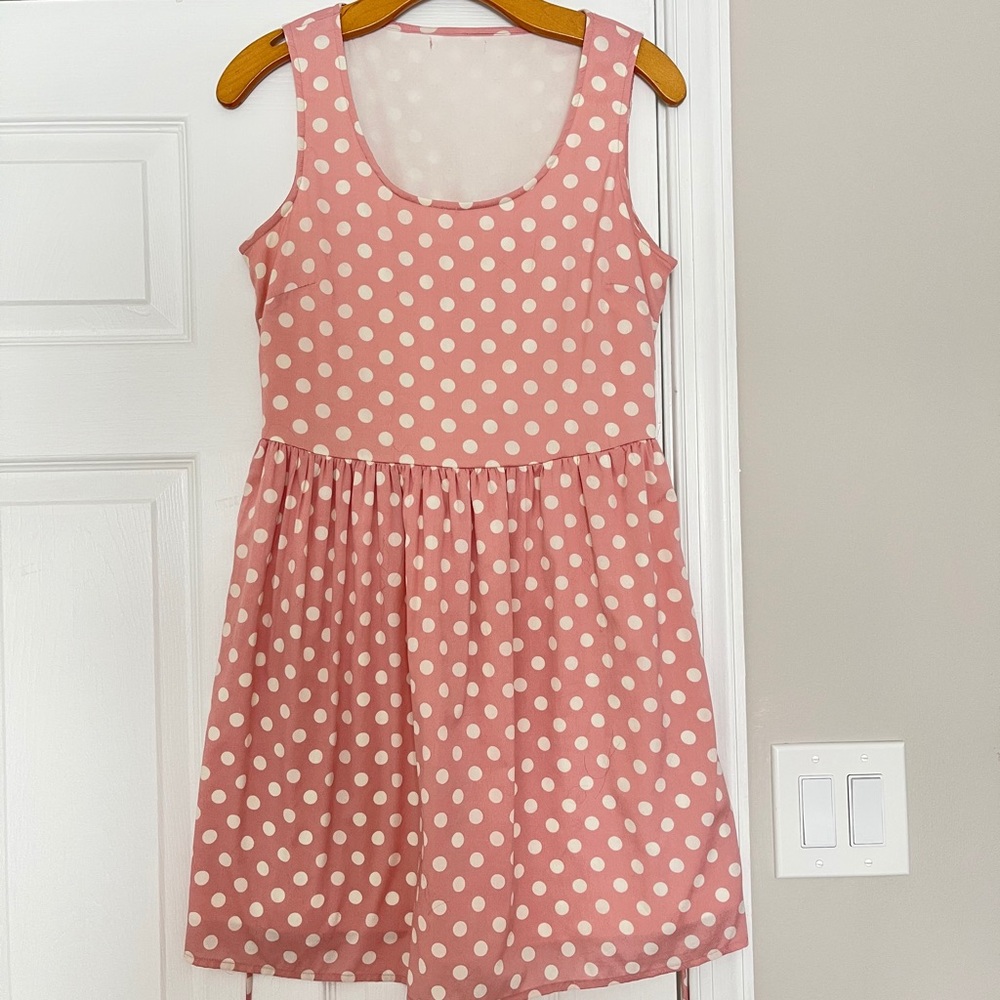 Blush Pink Polka Dot Dress Medium M Lauren Conrad